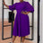 AOMEIDRESS Midi Lace Hollow Out Pleated Plus Size Cocktail Dress Purple / S