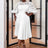 White Empire Waistline Chic Dress midi church dresses