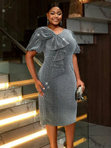 AOMEIDRESS Midi Wedding Guest Dress Wedding Guest Grace Dinner Party