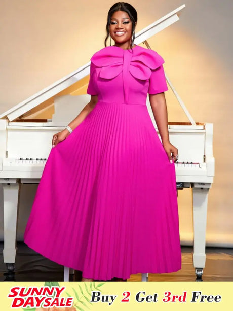 rose o neck short sleeve dresses for women