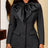 AOMEIDRESS Office Lady Long Sleeves Blazers Bow Tie Neck Slim Stylish - Black / S
