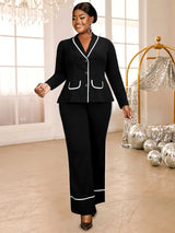 AOMEIDRESS Office Two Pieces Set Elegant Work Wear Elegant Outfit