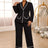 AOMEIDRESS Office Two Pieces Set Elegant Work Wear Elegant Outfit Black / L