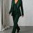 AOMEIDRESS Office Women Suit Vest Blazer and Trousers Business Outfit Green / S