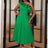 AOMEIDRESS One Shoulder A Line Pleated Party Dresses Ruffle Detail Green / S