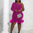 Rose Party Dress with Mesh Ruffle Hem, Showing Your Feminine Charm sequin bodycon dress