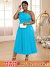 one shoulder sleeveless dresses for women