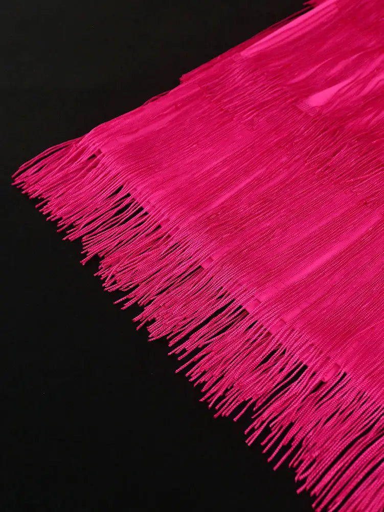 AOMEIDRESS One Shoulder Tassel Dresses Sexy Big Bow Ruffles Wedding Guest Occassion