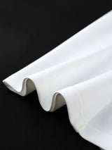 AOMEIDRESS One Sleeve Dress Asymmetric Neck Flare Sleeve Button Gowns