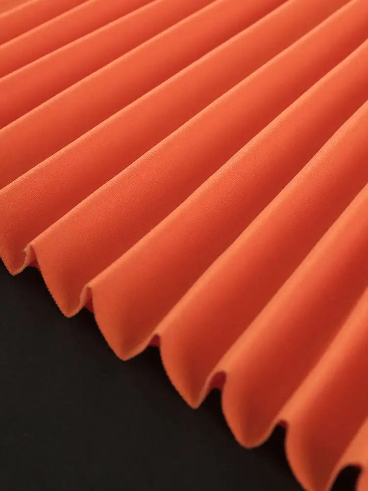 AOMEIDRESS Orange Dresses for Women Formal Half Flare Sleeves Wedding Guest Outfits