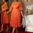 AOMEIDRESS Orange Dresses for Women Formal Half Flare Sleeves Wedding Guest Outfits Orange / S