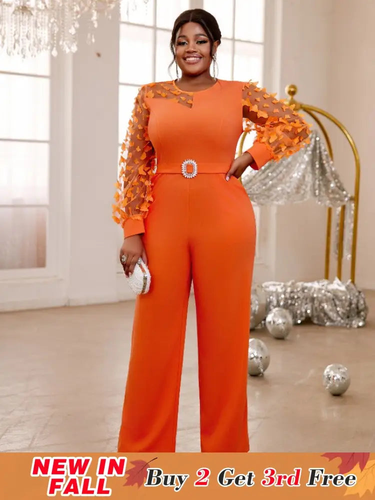 o neck long sleeve jumpsuit for women