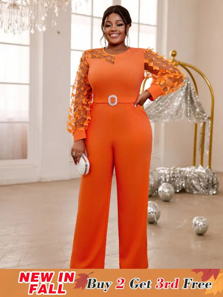 o neck long sleeve jumpsuit for women