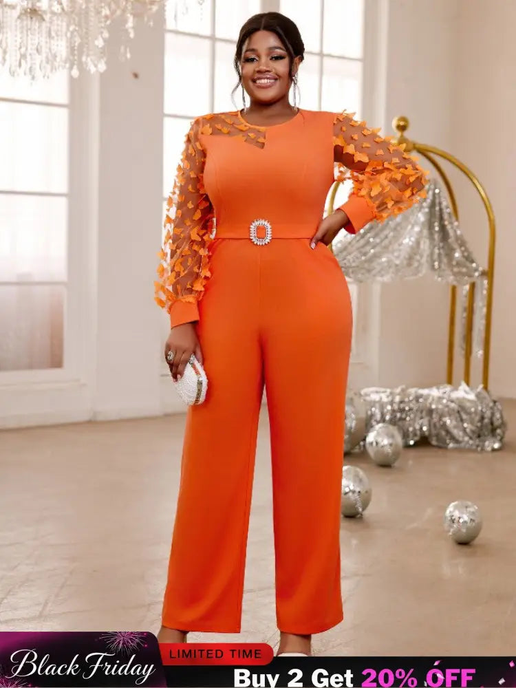 o neck long sleeve jumpsuit for women