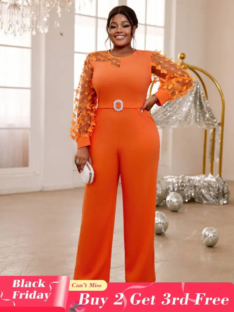 o neck long sleeve jumpsuit for women
