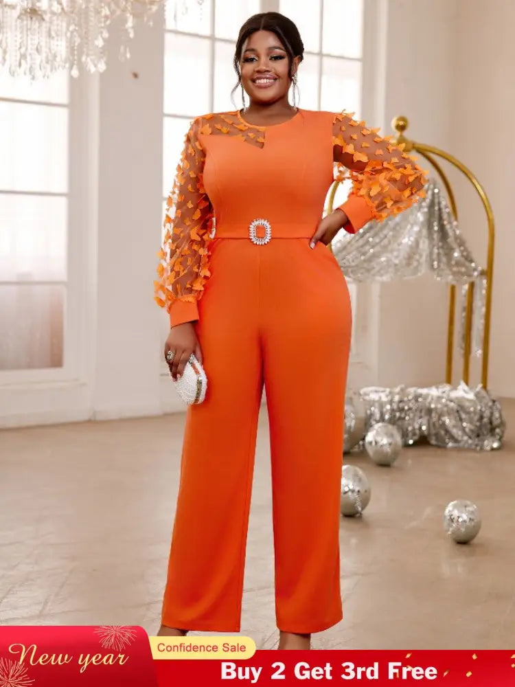 o neck long sleeve jumpsuit for women
