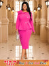 Rose party pencil dress, temperamental and chic