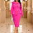 Rose party pencil dress, temperamental and chic