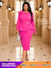 Rose party pencil dress, temperamental and chic