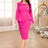 AOMEIDRESS Pencil Dress Asymmetrical Ruffles Neck Long Sleeve Bodycon Rose / S