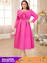 square collar a line dresses for women