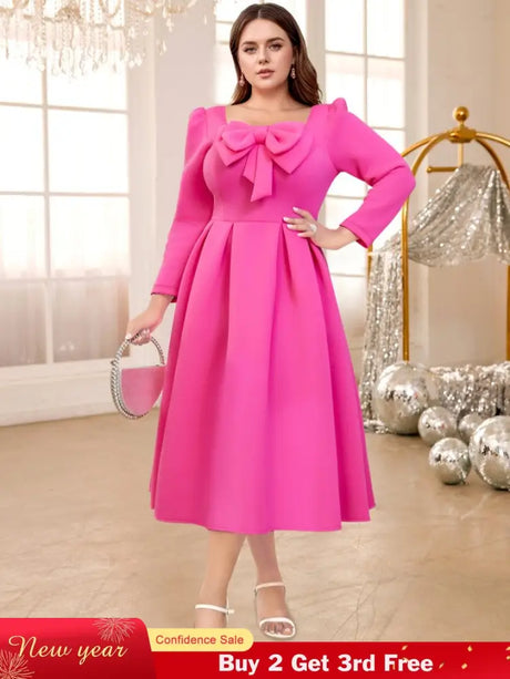 square collar a line dresses for women