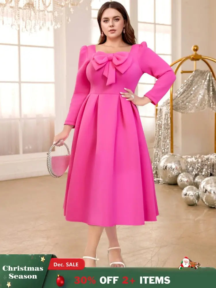 square collar a line dresses for women