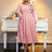 pink elegant pleated dresses for women long sleeve pleated dress
