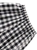 AOMEIDRESS Plaid 2 Piece Set Batwing Sleeve Bow Top Wide Leg Pants