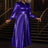 AOMEIDRESS Pleated Dress Turn Down Collar Lantern Sleeves Button Up Blue / S