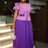 Pleated Dress Wedding Guest Colorblock Ruffle Sleeve Elegant Style


