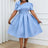 Blue A-line swing dress for women