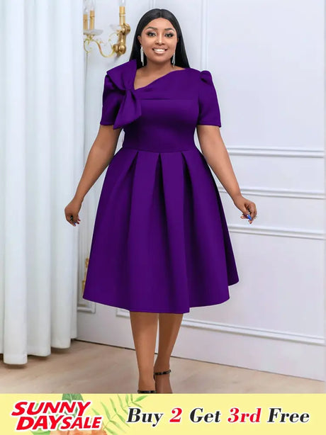 AOMEIDRESS Plus Size A Line Swing Party Dress Women Church Outfits