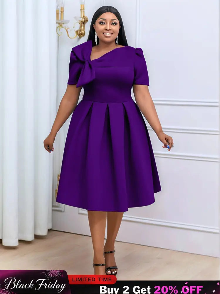 AOMEIDRESS Plus Size A Line Swing Party Dress Women Church Outfits