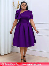 AOMEIDRESS Plus Size A Line Swing Party Dress Women Church Outfits