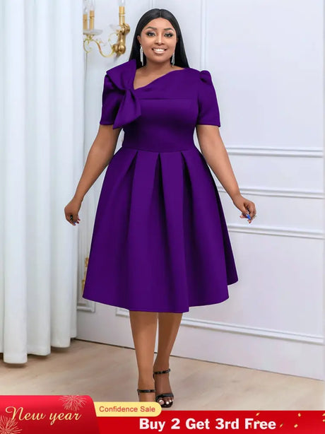 AOMEIDRESS Plus Size A Line Swing Party Dress Women Church Outfits