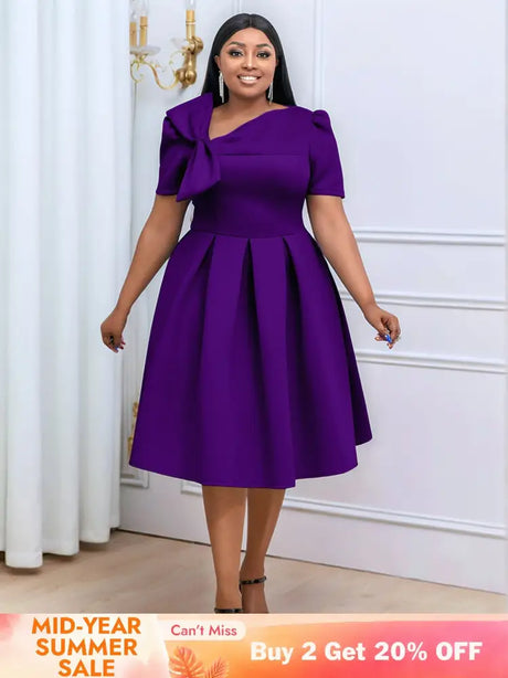 AOMEIDRESS Plus Size A Line Swing Party Dress Women Church Outfits