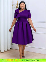AOMEIDRESS Plus Size A Line Swing Party Dress Women Church Outfits