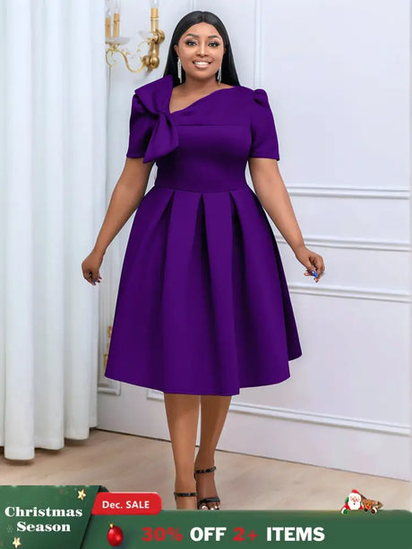 AOMEIDRESS Plus Size A Line Swing Party Dress Women Church Outfits