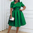 AOMEIDRESS Plus Size A Line Swing Party Dress Women Church Outfits Green / S