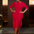 AOMEIDRESS Plus Size Birthday Dresses Woman Dresses Elegant for Party Red / S