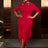 AOMEIDRESS Plus Size Birthday Dresses Woman Dresses Elegant for Party Red / S