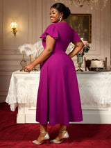 AOMEIDRESS Plus Size Peplum Dress Church Dresses for Woman 2025 Grace