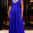 AOMEIDRESS Polka Dot Splicing Jumpsuits Turn Down Collar Sleeveless - Blue / L