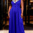 AOMEIDRESS Polka Dot Splicing Jumpsuits Turn Down Collar Sleeveless - Blue / L