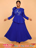 AOMEIDRESS Pretty Church Dresses Blue Pleated Flower Dress S / Blue