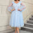 AOMEIDRESS Puff Sleeve A Line Dress Vintage 50s Swing Style
