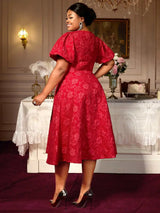 AOMEIDRESS Puff Sleeve Dress Classic A Line Fit for Curvy Chic Style

