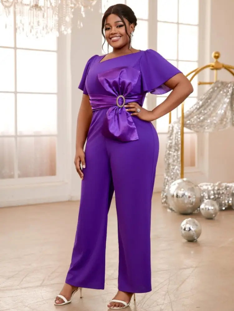 short sleeve high waist jumpsuits