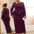 AOMEIDRESS Purple Pencil Dress Asymmetrical Neck Long Sleeves Ruffles Purple / S